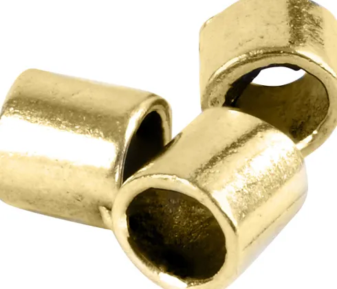 Enderør - Str. 2X2 MM - Hulstr. 1,4 MM - Forgyldt - 80 Stk