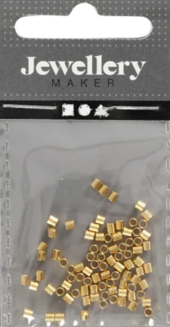 Enderør - Str. 2X2 MM - Hulstr. 1,4 MM - Forgyldt - 80 Stk