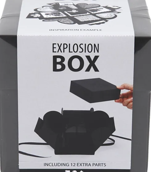 Explosion Box - Str. 7X7X7,5+12X12X12 CM - Sort - 1 Stk
