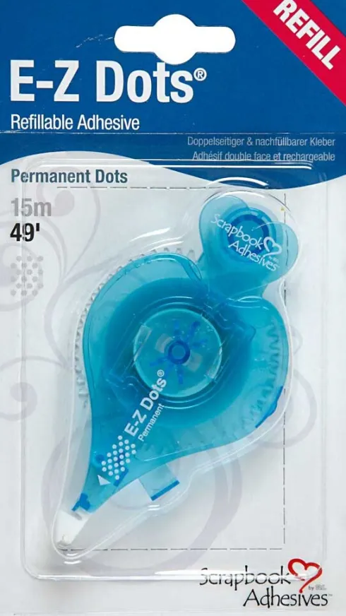E-Z Runner - Refill - Prikker - Permanent Lim - B 8 MM - 15 M