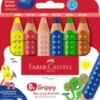 Faber-Castell - Grippy Farveblyanter Med Spidser - 6 Stk