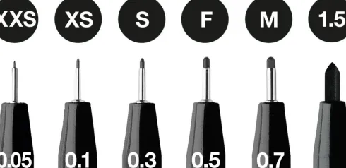 Faber-Castell - Pitt Artist Pens Tegnesæt - 6 Stk - Sort