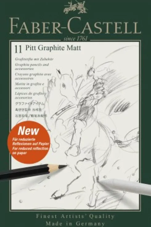Faber-Castell - Pitt Graphite Matt - Kulblyanter Sæt - 11 Dele