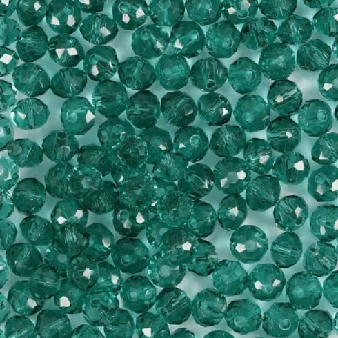 Facetperler - Ø 4 MM - Hulstr. 1 MM - Grøn - 45 Stk