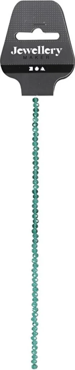 Facetperler - Ø 4 MM - Hulstr. 1 MM - Grøn - 45 Stk