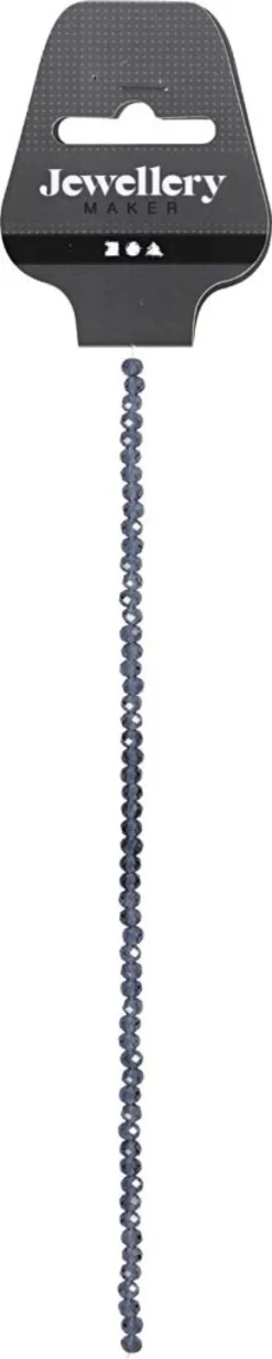 Facetperler - Ø 4 MM - Hulstr. 1 MM - Grå - 45 Stk