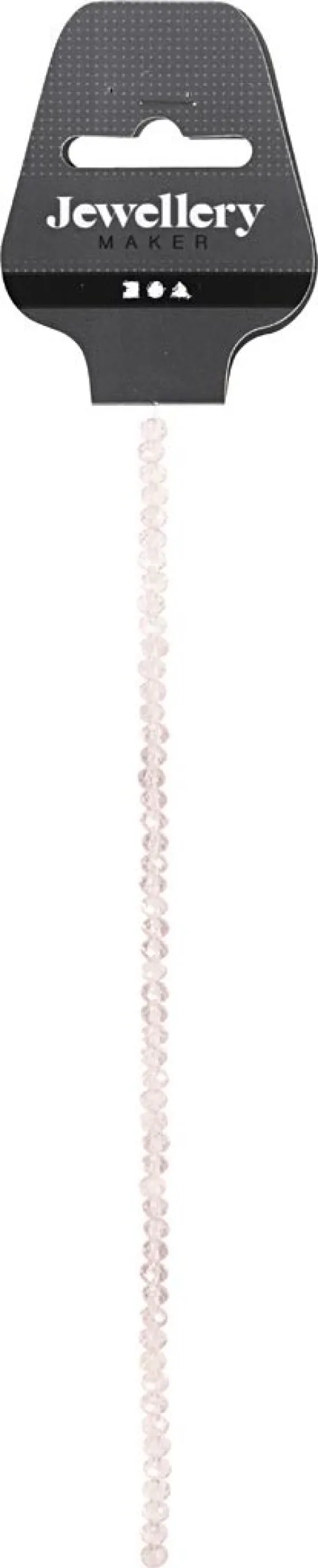 Facetperler - Ø 4 MM - Hulstr. 1 MM - Lys Rosa - 45 Stk