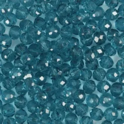 Facetperler - Ø 4 MM - Hulstr. 1 MM - Turkis - 45 Stk