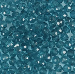 Facetperler - Ø 4 MM - Hulstr. 1 MM - Turkis - 45 Stk