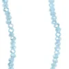 Facetperler - Str. 3X4 MM - Hulstr. 0,8 MM - Havblå - 100 Stk
