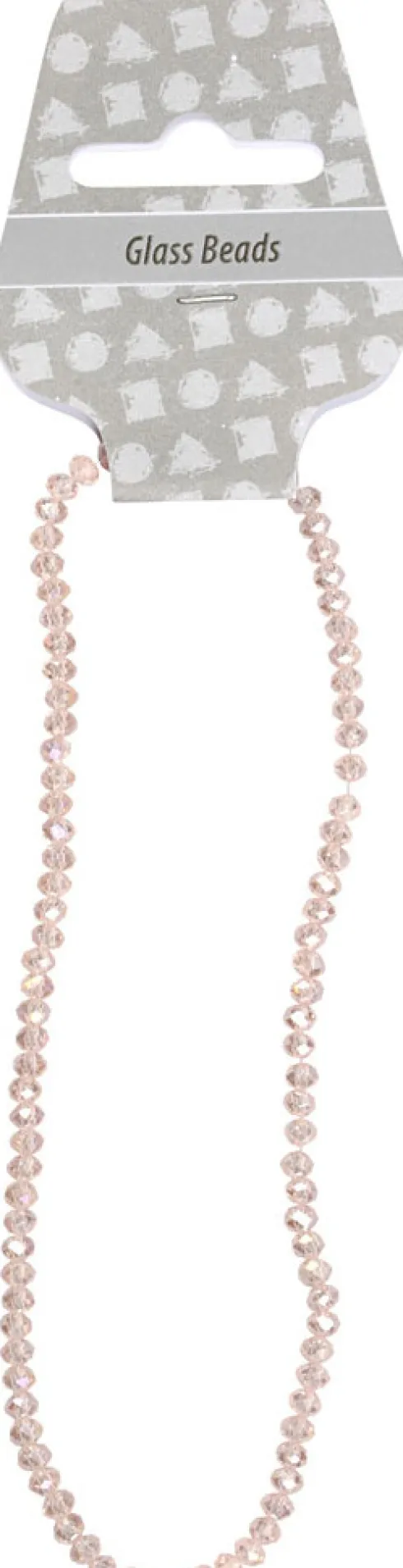 Facetperler - Str. 3X4 MM - Hulstr. 0,8 MM - Rosa - 100 Stk