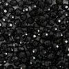 Facetperler - Str. 3X4 MM - Hulstr. 0,8 MM - Sort Metallic - 100 Stk
