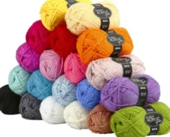 Fantasia Polyacrylgarn - L 80 M - Assorterede Farver - 20X50 G