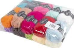 Fantasia Polyacrylgarn - L 80 M - Assorterede Farver - 20X50 G
