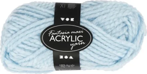 Fantasia Polyacrylgarn - L 35 M - Pind 9-10 - Lyseblå - 50 G