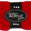 Fantasia Polyacrylgarn - L 80 M - Pind 4,5-5 - Rød - 50 G