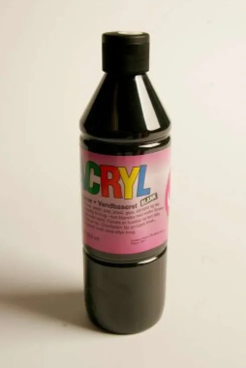 Fantasy Color - Acryl Maling - Sort - 500 ML