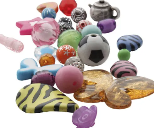Fantasy Plastperlemix - Str. 5-35 MM - Hulstr. 1-4 MM - 1000 G