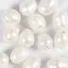 Ferskvandsperler - Gennemboret På Langs - Ø 9-11 MM - Hulstr. 2 MM - Perlemor - 13Stk