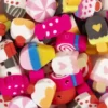 Figurperler - Slik - Kager Og Is - Ø 10 MM - Hulstr. 1,5 MM - 60 Stk