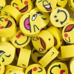 Figurperler - Smiley - Ø 10 MM - Hulstr. 1,5 MM - 200 Stk