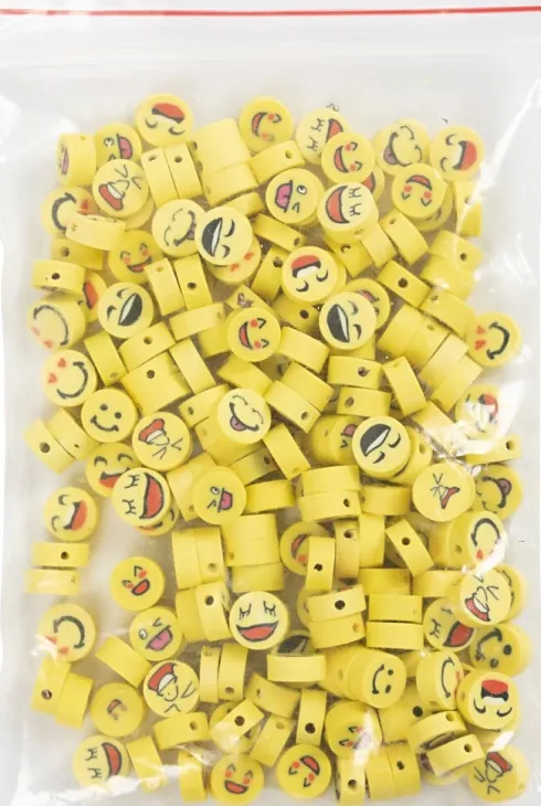 Figurperler - Smiley - Ø 10 MM - Hulstr. 1,5 MM - 200 Stk