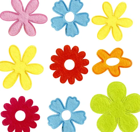 Filtblomster - Str. 35X45 MM - Tykkelse 1,2 MM - 135 Stk