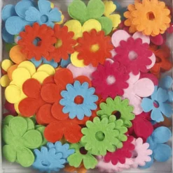Filtblomster - Str. 35X45 MM - Tykkelse 1,2 MM - 135 Stk