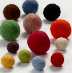 Filtkugler - Ø 10+20 MM - Assorterede Farver - 52 Stk