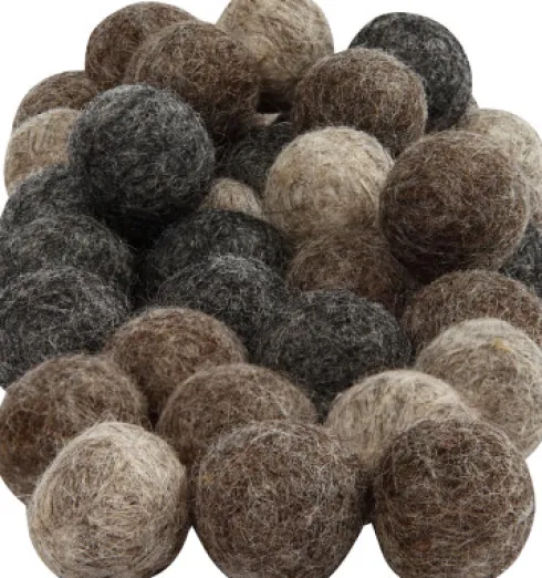 Filtkugler - Ø 20 MM - Natur - 64 Stk