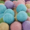 Filtkugler - Ø 20 MM - Pastel Gul - 64 Stk