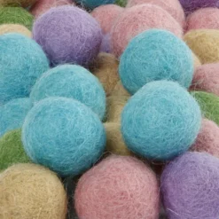 Filtkugler - Ø 20 MM - Pastel Gul - 64 Stk