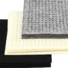 Filt Med Huller - Str. 20X20 CM - Tykkelse 3 MM - Sort - Grå - Råhvid - 3X4 Ark