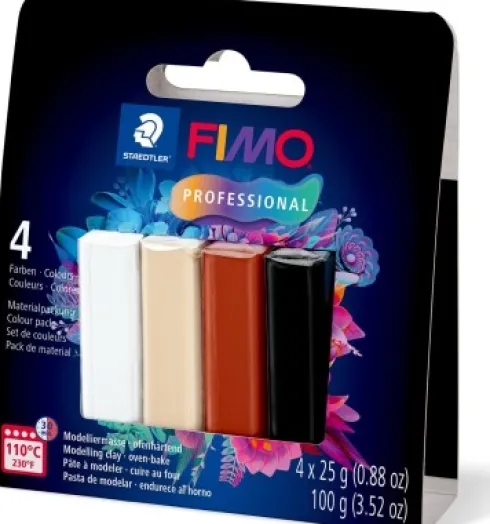 Fimo Ler - Professional - Ler Til Ovn Sæt - Naturlige Farver