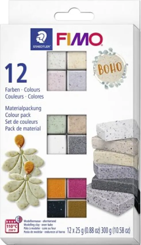 Fimo - Ler Til Ovn - Boho Effect - Flere Farver - 12X25 G
