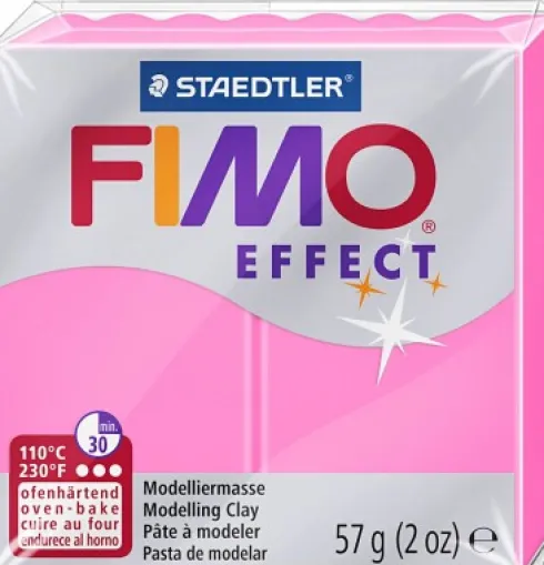 Fimo - Ler Til Ovn - Effect - Neon Pink - 57 G