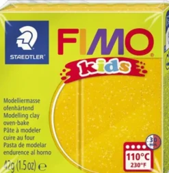 Fimo - Ler Til Ovn - Kids - Glitter - Guld - 42 G