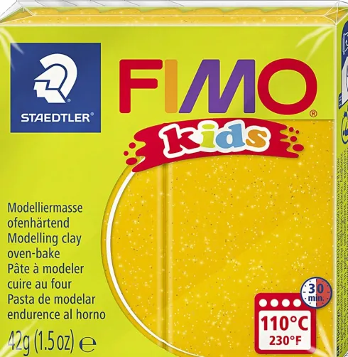 Fimo - Ler Til Ovn - Kids - Glitter - Guld - 42 G