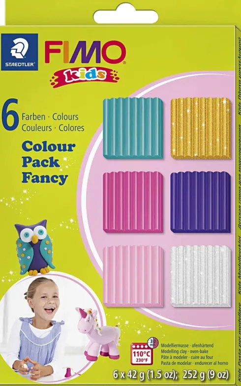 Fimo - Ler Til Ovn - Kids - Suppleringsfarver - 6X42 G