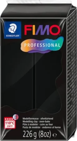 Fimo - Ler Til Ovn - Professional - Sort - 226 G