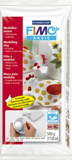 Fimo - Selvhærdende Ler - Air - Hvid - 500 G