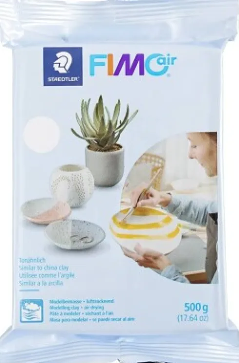 Fimo - Selvhærdende Ler - Air - Hvid - 500 G