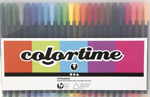 Fineliners - Colortime - 24 Farver