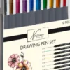Fineliner - Tusser Sæt - 0,4 MM - Nassau Fine Art - 10 Farver