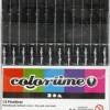 Fineliner Tusser - Tykkelse 0,6-0,7 MM - Sort - 12 Stk