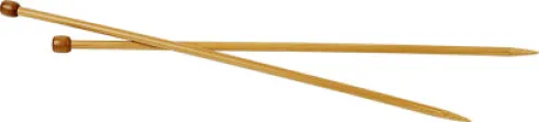 Firkantede Strikkepinde Sæt - Bambus Træ - B 6,5 MM - L 35 CM