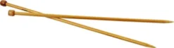 Firkantede Strikkepinde Sæt - Bambus Træ - B 7 MM - L 35 CM