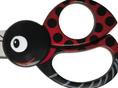 Fiskars - Børnesaks Med Dyremotiv - Mariehøne - L 13 CM