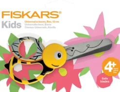 Fiskars - Børnesaks Med Dyremotiv - Venstre Højre - Bi - L 13 CM