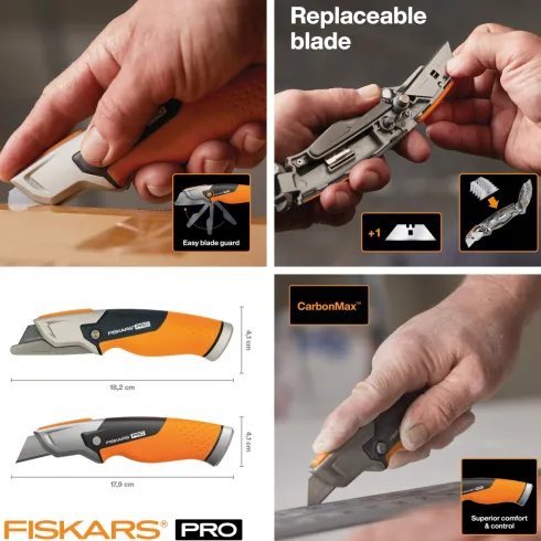 Fiskars - Carbonmax Folding Utility Knife - Universalkniv